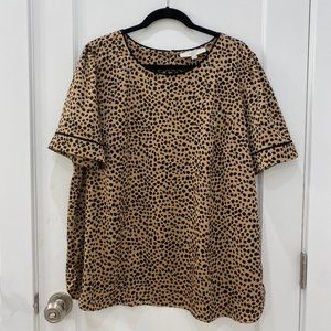 NWT! LOFT plus animal print top